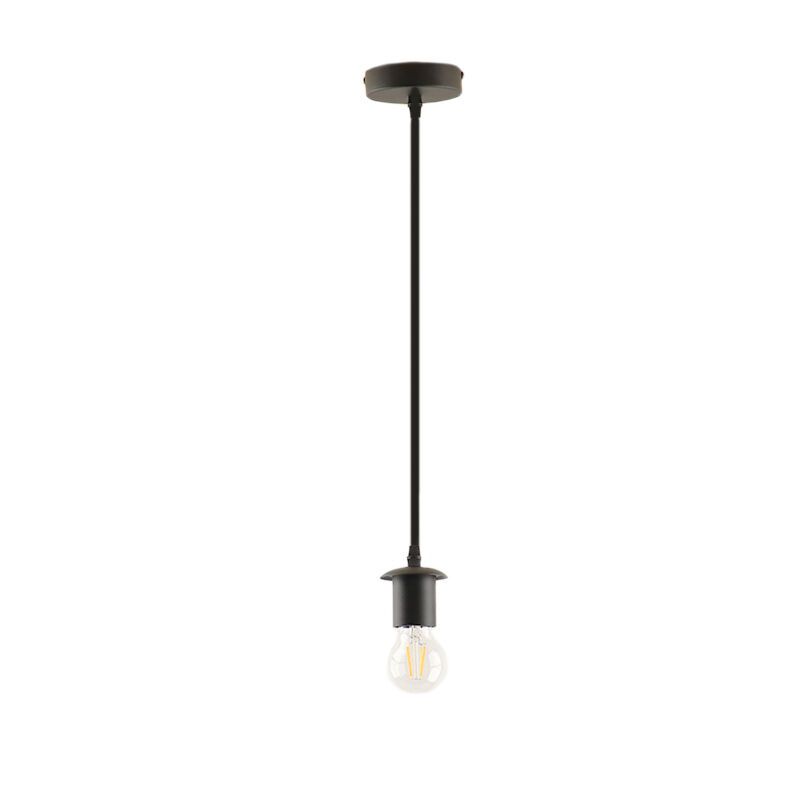 Modern pendler lampe uden skærm sort, Rika Modern pendler lampe uden skærm sort, Rika