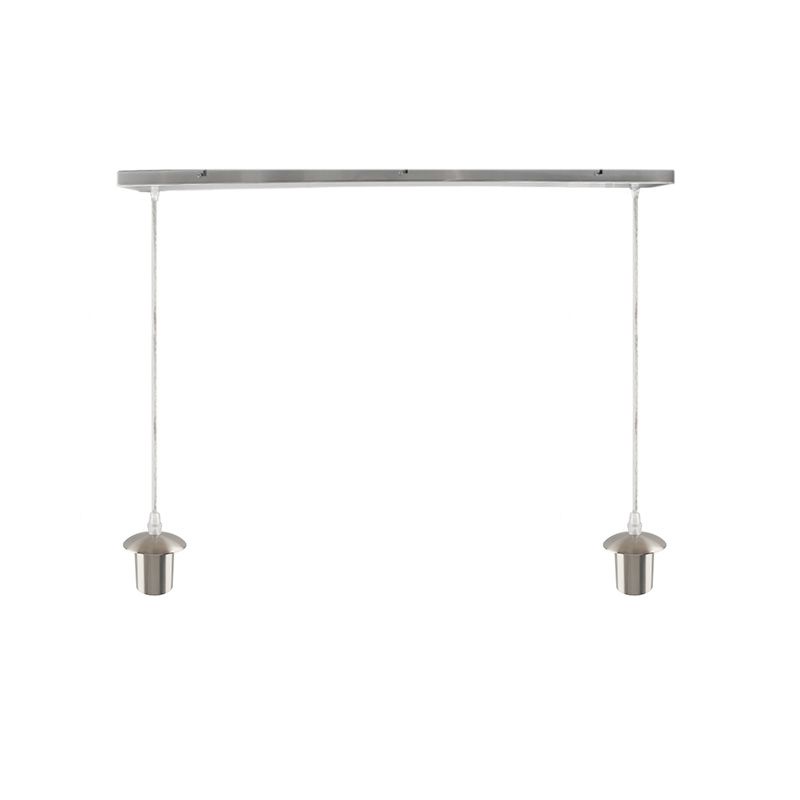 Aluminium pendler lampe uden skærm krom, Rika