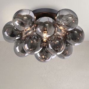 Metal loftlampe grå, Cyril