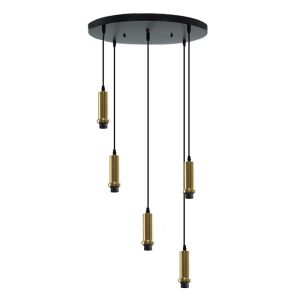 Aluminium pendler lampe uden skærm guld, Rika