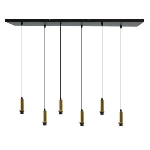 Aluminium pendler lampe uden skærm guld, Rika