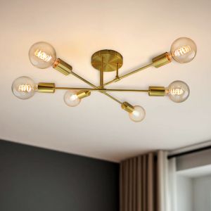 Modern loftlampe guld, Amos