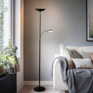 Modern læselampe gulv sort, Soner, 10W, 3000K LED
