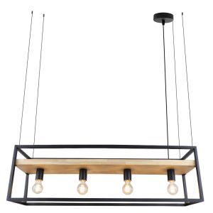 Industri pendler lampe sort, Frama