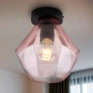 Retro loftlampe lyserød, Anoek
