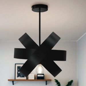 Metal loftlampe sort, Laury