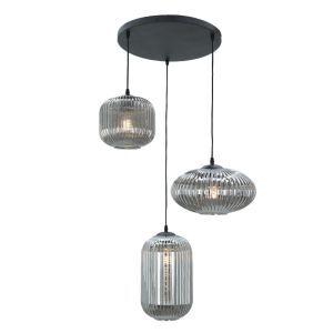 Retro pendler lampe grå, Charlois
