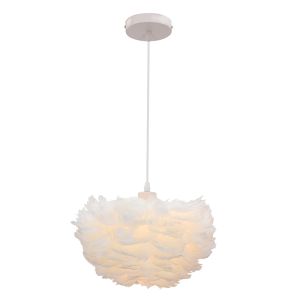 Stof pendler lampe hvid, Suzie