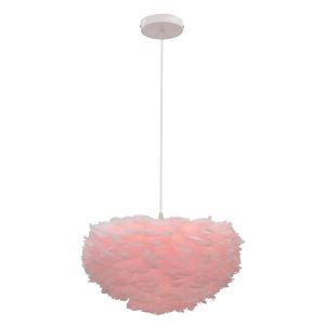 Stof pendler lampe lyserød, Suzie