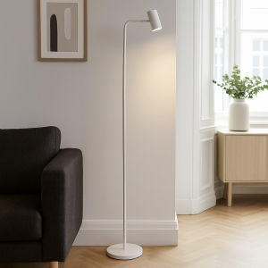 Modern gulv lampe hvid, Carlos, med brytare