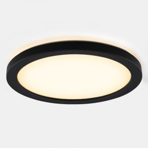 Plast loftlampe badeværelse sort, Shivani, 8W, 3000K LED, IP44