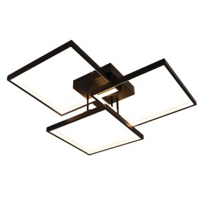 Modern plafond sort, Giorgio, 38W, 2700K LED, 3 trins lysdæmper