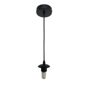 Metal pendler lampe uden skærm sort, Aafje, IP44