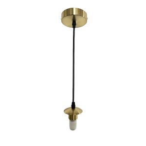 Metal pendler lampe uden skærm guld, Aafje, IP44