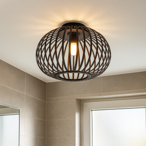 Industri loftlampe badeværelse sort, Lieve, IP44