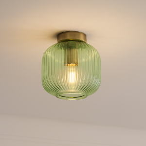 Retro loftlampe grøn, Charlois