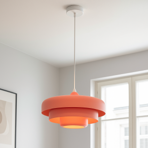 Modern pendler lampe lyserød, Meredith