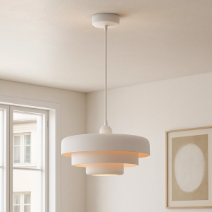 Modern pendler lampe hvid, Meredith