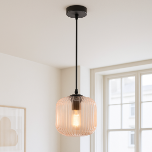 Design pendler lampe lyserød, Charlois