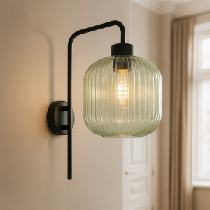 Design væglampe grøn, Charlois
