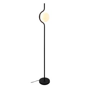 Modern gulv lampe sort, Merel, med brytare
