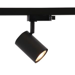 Modern 1-faset lampe på lyseskinne sort, Elena