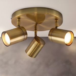 Modern loftlampe badeværelse messing, Ciara, IP44