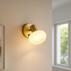 Design vægspot hvid, Skip, med brytare