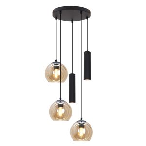 Modern pendler lampe sort, Gianni