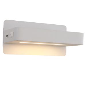 Modern væglampe hvid, Gregor, 10W, 3000K LED, med brytare