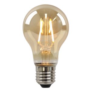 Dimmbare Olucia E27 filament pære Yona, rav, A60, 2W, 2200K
