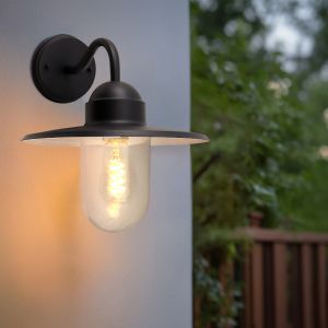 Klassisk udendørslampe sort, Maxx, IP44