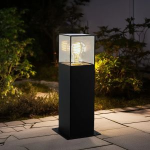 Modern udendørslampe sort, Sanel, IP44
