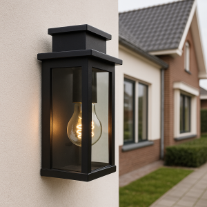 Modern udendørslampe sort, Jesca, IP44