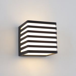 Modern udendørslampe sort, Lenny, 9W, 3000K LED, IP54
