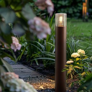 Modern udendørslampe rustfarvet, Sanel, IP44