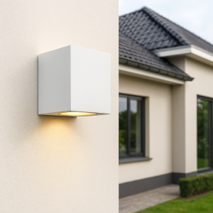 Aluminium udendørslampe hvid, Corella, IP44