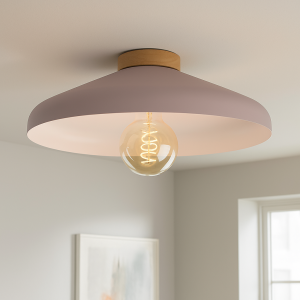 Rustik loftlampe lyserød, Freddie