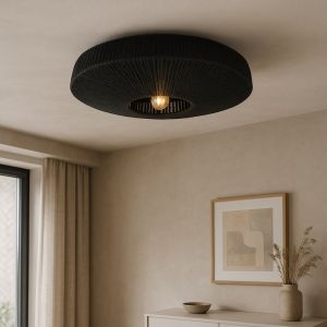 Rustik loftlampe sort, Sanny