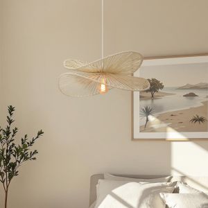 Papir pendler lampe beige, Rosalie