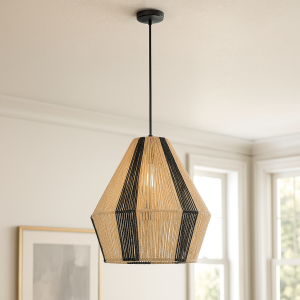 Rustik pendler lampe brun, Holly