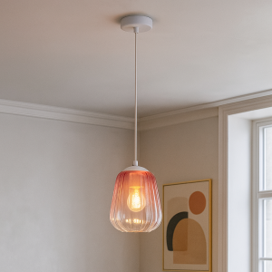 Design pendler lampe lyserød, Sue
