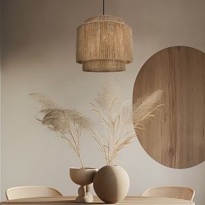 Rustik pendler lampe brun, Sanny