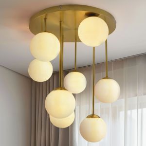 Design loftlampe messing, Stacy