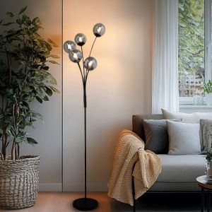 Design gulv lampe grå, Stacy, med brytare