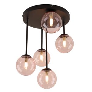 Design loftlampe lyserød, Stacy