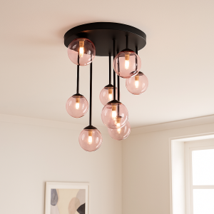 Design loftlampe lyserød, Stacy