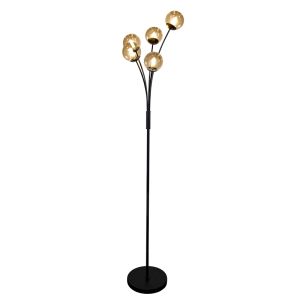 Design gulv lampe rav, Stacy, med brytare