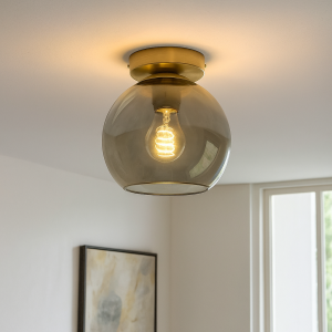 Design loftlampe grå, Giada