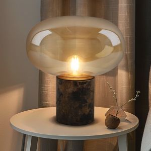 Marmor bordlampe rav, Alan, med brytare